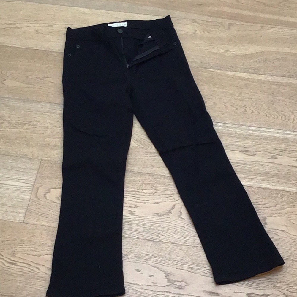 Gap black crop flare high rise jeans 25